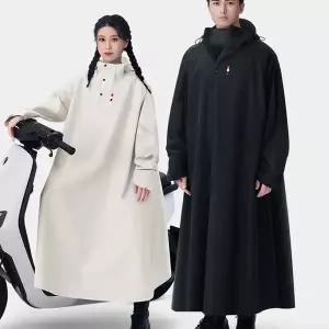 두꺼운 옥스포드 방수 오토바이 우비 자전거 라이더 차량 분리형 디자인 바디 강한 비 보호 방수 판초