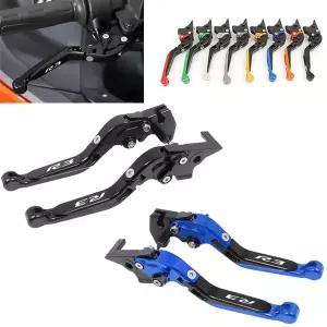오토바이 액세서리 접이식 브레이크 클러치 레버 핸들 바 그립 YAMAHA YZF R3 YZFR3 2015-2020 YZF-R3 핸들