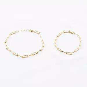 (폭스타일)(팔찌+발찌) (실버) 윌디 체인 세트(G/RG) IFU3+9SaN