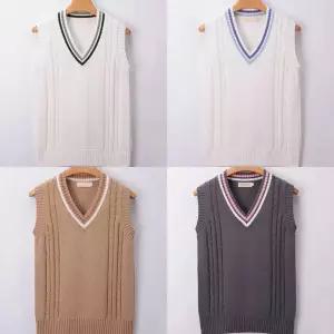 꽈배기라인 여자 조끼 교복 학생복 aHo5+8Aed