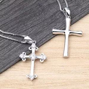 십자가 큐빅 실버 펜던트OC BpU1+9dnH