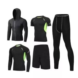 [에이치플러스몰]배색 트레이닝복 풀세트 긴팔 레깅스 반바지 반팔 남자반바지세트