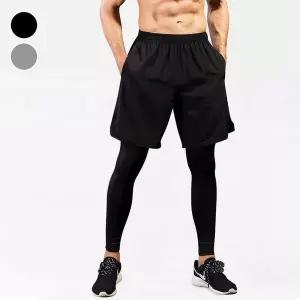 [셀러에이드]스포츠 남성 반바지 일체형 편한 레깅스
