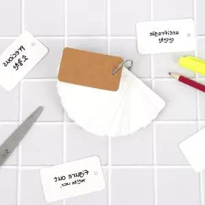 휴대용 베이지 영어단어카드 미니노트 단어카드 영어단어카드 영단어카드