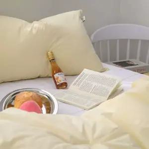 푹신 포근 침대 매트 차렵 이불 베게 세트 Q 극세사 차렵이불