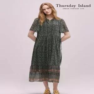 [써스데이아일랜드][Thursday Island] 플라워 패턴 쉬폰 원피스(T244MOP255W)