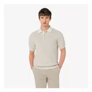 라코스테 공식 남성 립조직 카라 연사 반팔 스웨터 폴로 셔츠 PH943E-56G I18