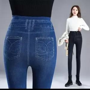 편안한레깅스 여성용 신축성 좋은 편안한 밴딩 청바지 레깅스