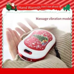 휴대용손난로 핫팩 손을 보온 해주고 충전이 3단계 온도 양면 열대 진동 마사지 포켓 핸드 워머