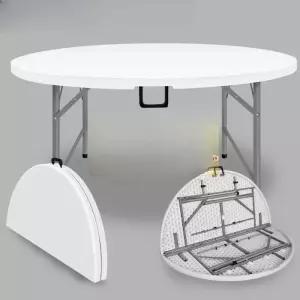 접이식 원형 테이블 1200 야외 행사용 화이트 포차