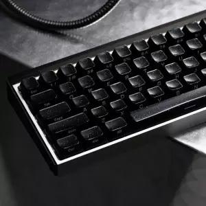 크리스탈키캡 XVX 블랙 크리스탈 키캡 글리터 파우더 반짝이는 OEM 136키 더블 샷 글로시 세트