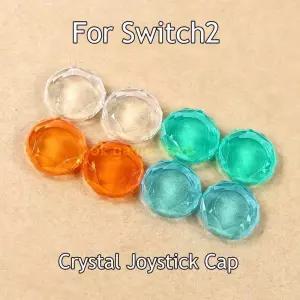 크리스탈키캡 닌텐도 스위치스위치 라이트용 2개 크리스탈 조이스틱 캡 스위치2 엄지 그립 커버 아날로그