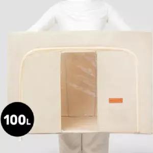 ( )BS 프리미엄 옷정리 펜트리 수납 이불 다용도 폴딩 접이식 함 그레이 100L 1개_24983904