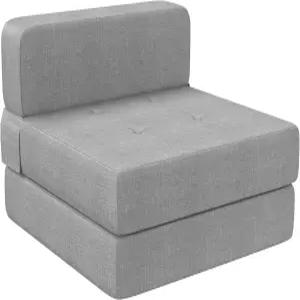 컨버터블 접이식 소파 침대 라이트 그레이 메모리 폼 거실/홈 오/아파트용 모던 린넨 매트리스 의자