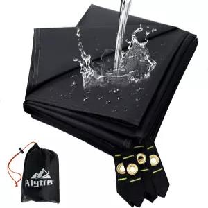 캠핑 텐트 발자국 86인치 x 31인치 방수 타프 하이킹 배낭 여행 해변에서 사용 있는 초경량 보관 가방