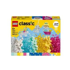 레고 클래식 학습교재 수업교구 유치원 어린이 선물 다채로운 반투명 브릭 마법같은 모델 만들기