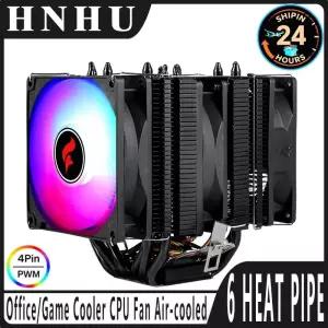 공랭쿨러 HNHU LGA2011-3 115x 1700 블랙화이트 트윈 타워 쿨러 6 히트파이프 CPU 팬 90mm 무소음 호환 i5