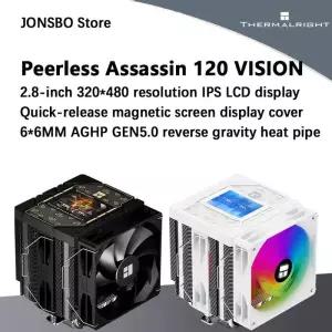 공랭쿨러 써멀라이트 피어리스 어쌔신 120 비전 6 히트파이프 AGHP GEN 50 CPU 공랭 쿨러 28인치 IPS LCD L