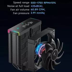 공랭쿨러 DeepCool AK400 디지털 LCD 디스플레이 CPU 쿨러 4개 히트파이프 LGA17001200 115X AM4 AM5용 공