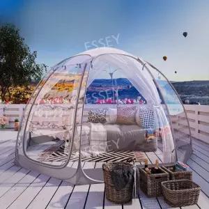 투명텐트 바람막이 우레탄창 쉘터 투명천막 포장마차천막 원터치 6각