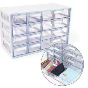 [생활] 12단 투명 수납함 피스 네임택 나사 네일 서랍 볼트 공구