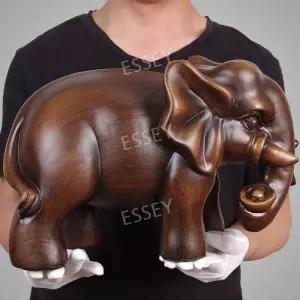 코끼리 장식품 동물 인테리어 책상 소품 오피스 나무조각상