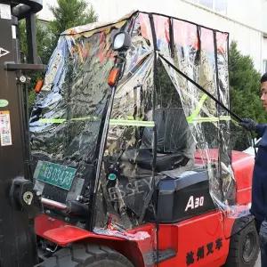 지게차 방수 가림막 비막이 바람막이 투명 비닐덮개 방한 굴삭기