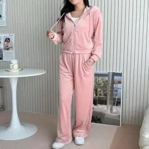 여자 4컬러 소프트 집업 크롭 후드집업 트레이닝세트 벨벳