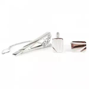 모던 커브 커프스링크와넥타이핀 SET