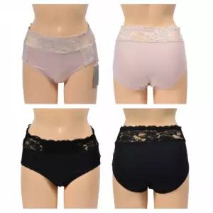 넓은 레이스 허리밴드 하이웨스트팬티