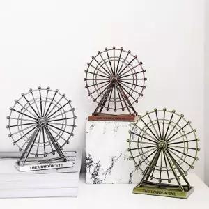 빈티지 장식품 관람차 건축 모형 사무실 테이블