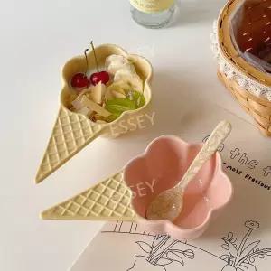 요거트 아이스크림 볼 디저트 시리얼 귀여운 그릇