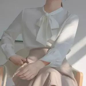 봄옷 리본 스카프블라우스 새틴블라우스 오피스룩 차르르