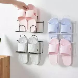 붙이는 신발 정리대 슬리퍼 걸이 욕실화 거실화 꽂이_24985978