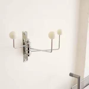 고정 옷걸이 행거 벽 회전형 화이트 3구 고정후크 고정후크 우드행거