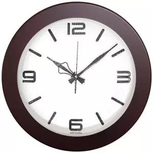 [에이치플러스몰]PM 4448 무소음 인텍스 벽시계 40cm 브라운 제조한국