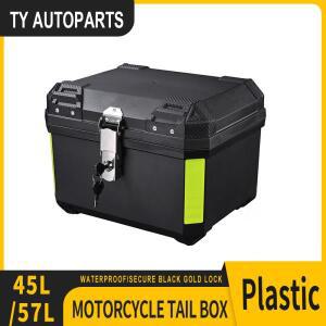 45L57L 오토바이 트렁크 헬멧 상자 범용 탑 케이스 BS 테일 박스 후면 수하물 안전 잠금 장치가있는 방수