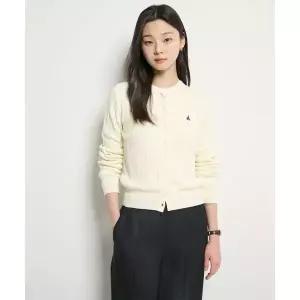 매장정품 빈폴 BEANPOLE LADIES [Essential] 코튼 슬림케이블 카디건 아이보리 (BF615AE020) BF615AE020 66