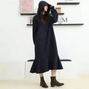 후드원피스 원피스 130 후드 7컬러 빅사이즈 오버핏 기모 44 롱