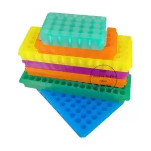 실험실 플라스틱 원심 튜브 랙 24 32 48 60 80 96 홀 0.5 1.5 2ml PCR용 양면 사용 1 개