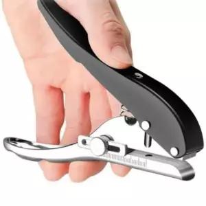 [문구/오피스] 3 1공 문서 가죽 파워 수동 펀칭기 벨트 타공기 10mm 6size