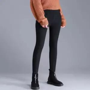 여성 2컬러 슬림핏 겨울 기모팬츠 허리밴딩 쫀쫀팬츠 기모밴딩바지