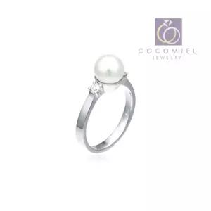 화이트 큐빅 EBS-R-54 진주 은반지 실버반지 진주반지