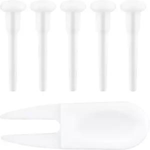 Quacc 6 PCS 요가 볼 교체 플러그 및 풀러 키트 필라테스 에어 스토퍼 대형 밸브 노즐 핀 운동 제거 장치