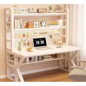 타공판 책상 세트 모듈형 데스크 책꽂이 수납 일체형 공부