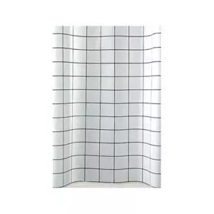 체크 북유럽풍 샤워커텐 샤워커튼 화장실커튼