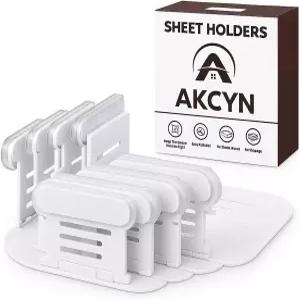 코너용 침대 시트 홀더 4팩 멜빵 강력한 그립 액세서리 미끄럼 방지 매트리스 패스너 단단하고 매끄럽게