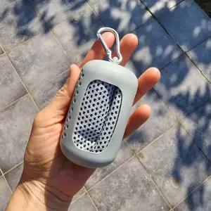 카라비너 실리콘케이스 쿨타월 땀수건 블랙 그레이