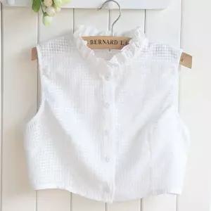 [무료 특가] 여성 이너 프릴 차이나 페이크카라 프릴카라 넥케이프