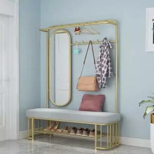 소파벤치 코트걸이 옷가게 패브릭 드레스룸 벤치 수납